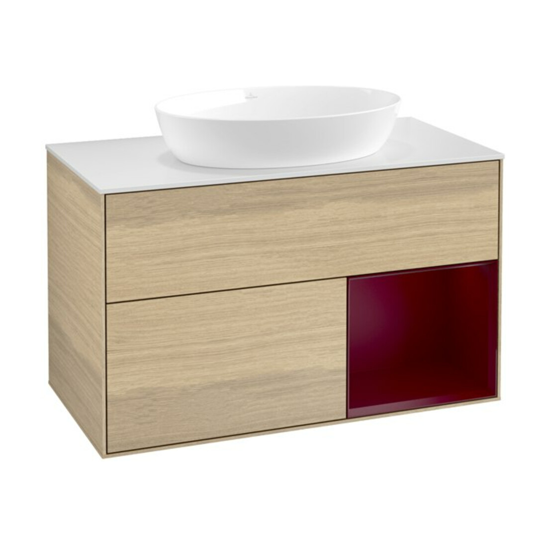 V&B Waschtischunterschrank Finion 100, Pl wh. m, Reg Peo m Lac, Oa ven