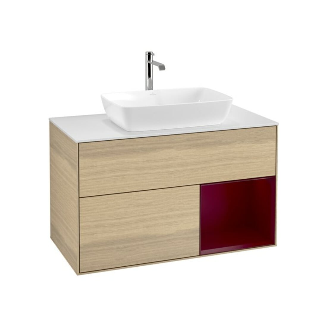 V&B Waschtischunterschrank Finion 100, Pl wh. m, Reg Peo m Lac, Oa ven
