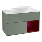 V&B Waschtischunterschrank Finion 100, Pl wh. m, Reg Peo m Lac, Oli. m Lac