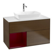 V&B Waschtischunterschrank Finion 100, Pl wh. m, Reg Peo m Lac, wal ven