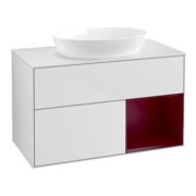 V&B Waschtischunterschrank Finion 100, Pl wh. m, Reg Peo m Lac, wh. m Lac