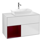 V&B Waschtischunterschrank Finion 100, Pl wh. m, Reg Peo m Lac, wh. m Lac