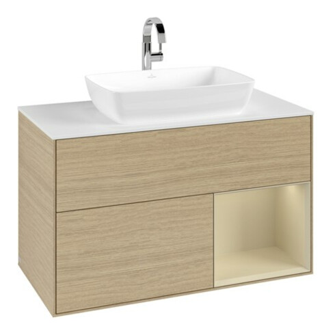 V&B Waschtischunterschrank Finion 100, Pl wh. m, Reg si Gr m Lac, Oa ven