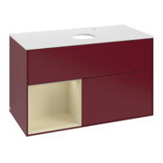 V&B Waschtischunterschrank Finion 100, Pl wh. m, Reg si Gr m Lac, Peo m