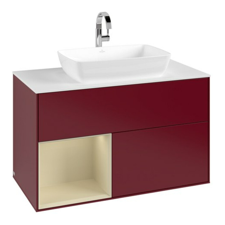 V&B Waschtischunterschrank Finion 100, Pl wh. m, Reg si Gr m Lac, Peo m