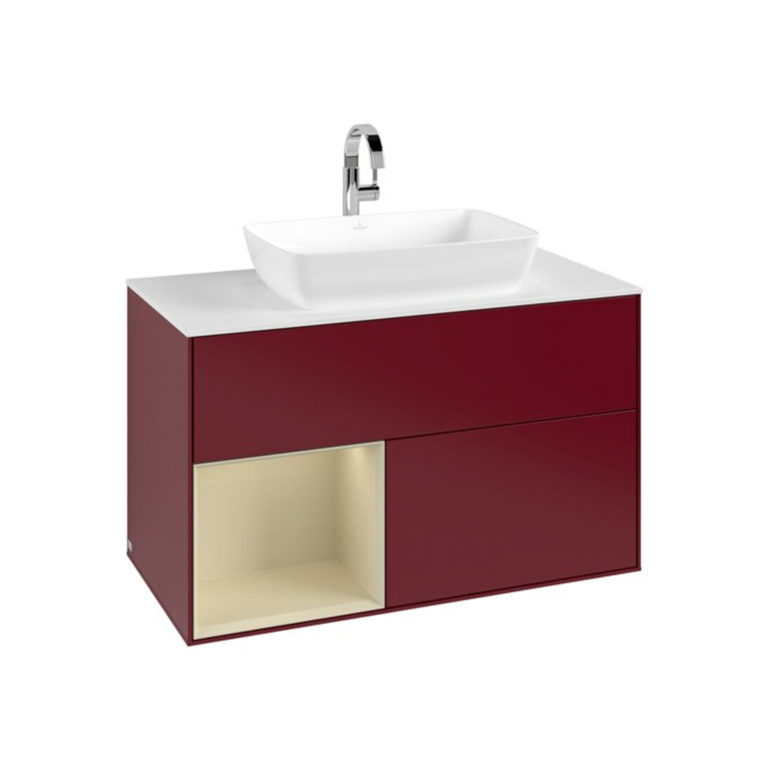 V&B Waschtischunterschrank Finion 100, Pl wh. m, Reg si Gr m Lac, Peo m