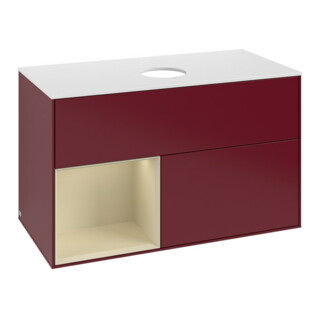 V&B Waschtischunterschrank Finion 100, Pl wh. m, Reg si Gr m Lac, Peo m