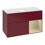 V&B Waschtischunterschrank Finion 100, Pl wh. m, Reg si Gr m Lac, Peo m