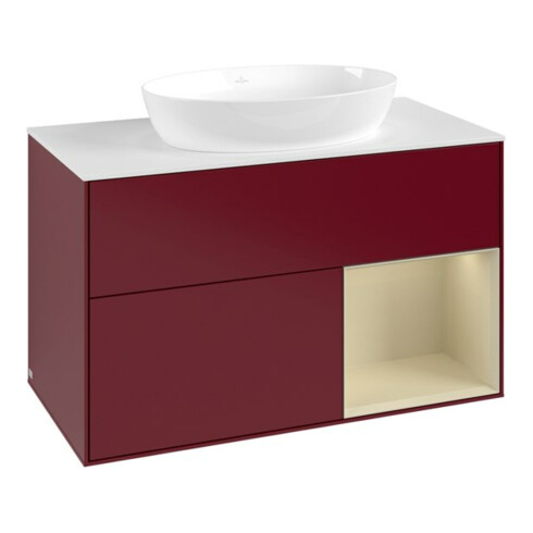 V&B Waschtischunterschrank Finion 100, Pl wh. m, Reg si Gr m Lac, Peo m