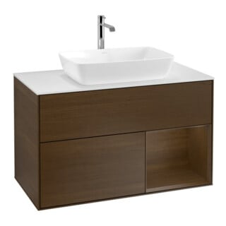 V&B Waschtischunterschrank Finion 100, Pl wh. m, Reg wal ven, wal ven