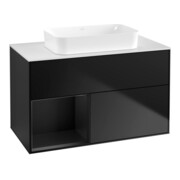 V&B Waschtischunterschrank Finion 100x60,3 cm, Reg li bla m Lac, bla m Lac