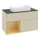 V&B Waschtischunterschrank Finion 100x60,3 cm, Reg li gol m, si Gr m Lac-1