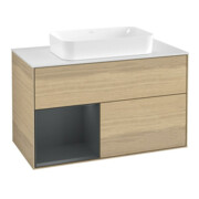 V&B Waschtischunterschrank Finion 100x60,3 cm, Reg li md bl. m Lac, Oa ven