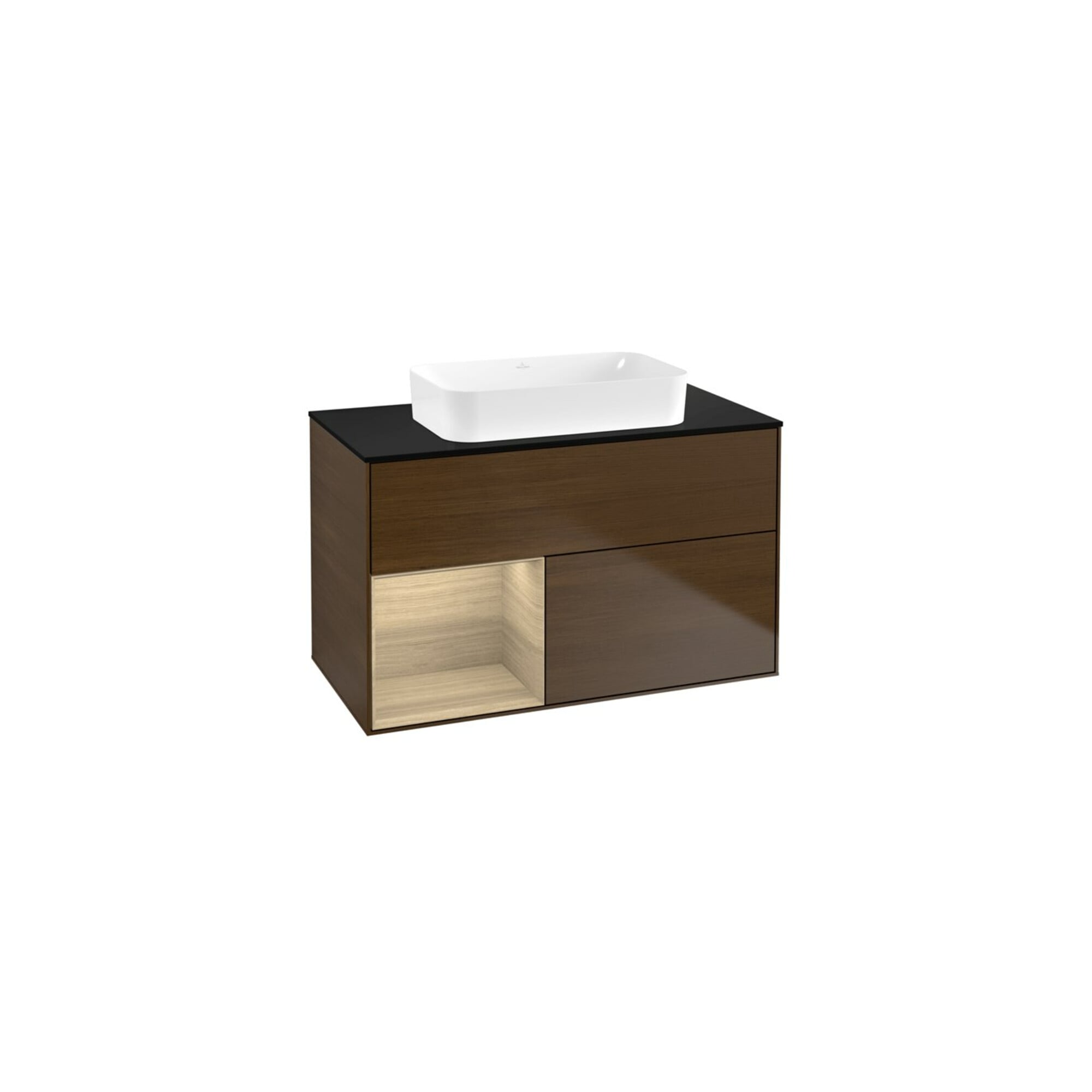 V&B Waschtischunterschrank Finion 100x60,3 cm, Reg li Oa ven, wal veneer ; Villeroy & Boch