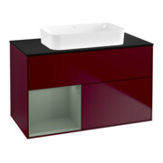 V&B Waschtischunterschrank Finion 100x60,3 cm, Reg li Oli. m Lac, Peo Matt