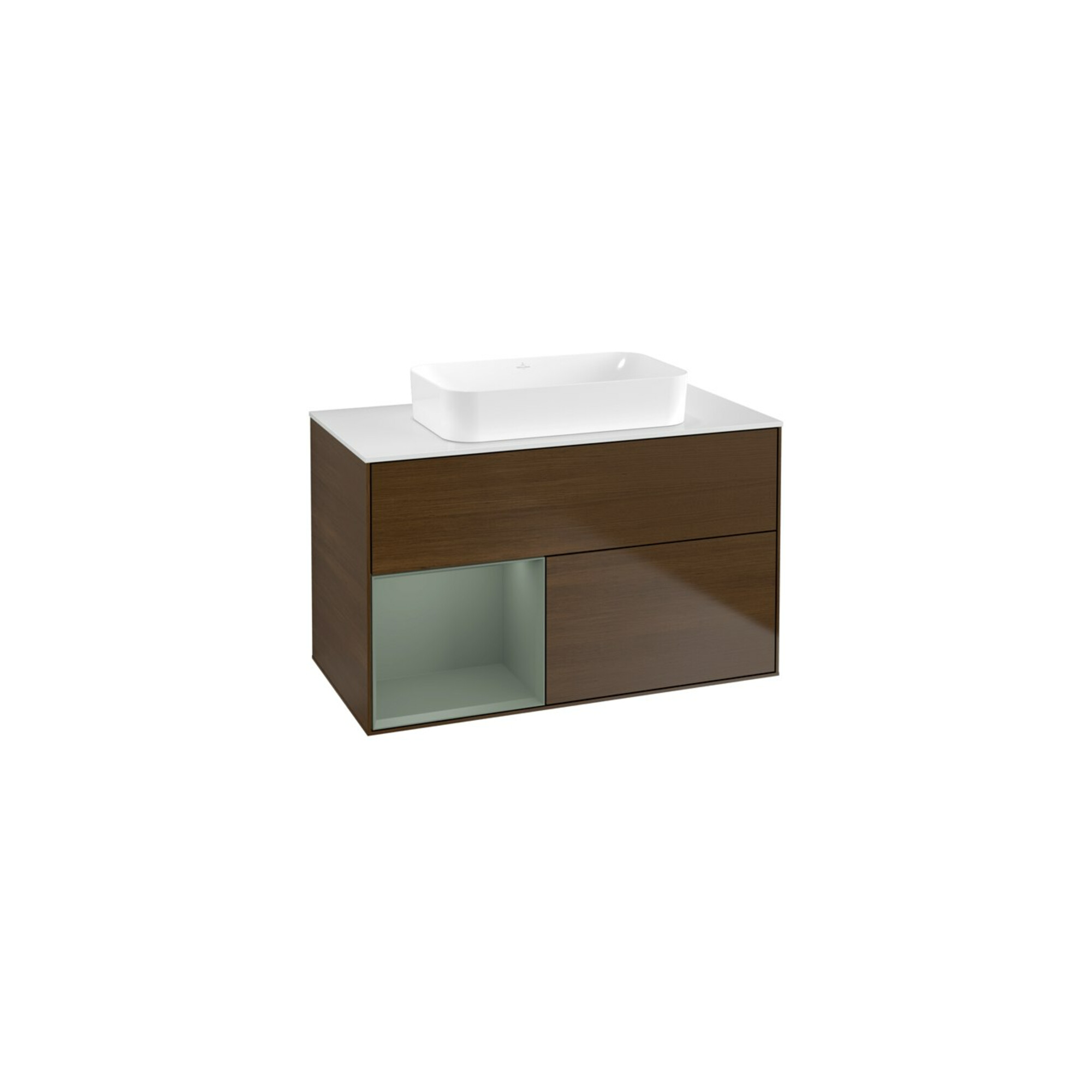 V&B Waschtischunterschrank Finion 100x60,3 cm, Reg li Oli. m Lac, wal ven ; Villeroy & Boch