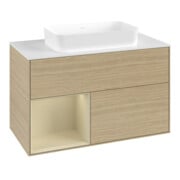 V&B Waschtischunterschrank Finion 100x60,3 cm, Reg li si Gr m Lac, Oa ven-3