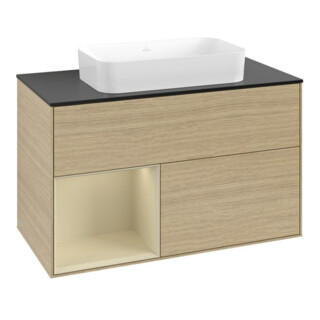 V&B Waschtischunterschrank Finion 100x60,3 cm, Reg li si Gr m Lac, Oa ven