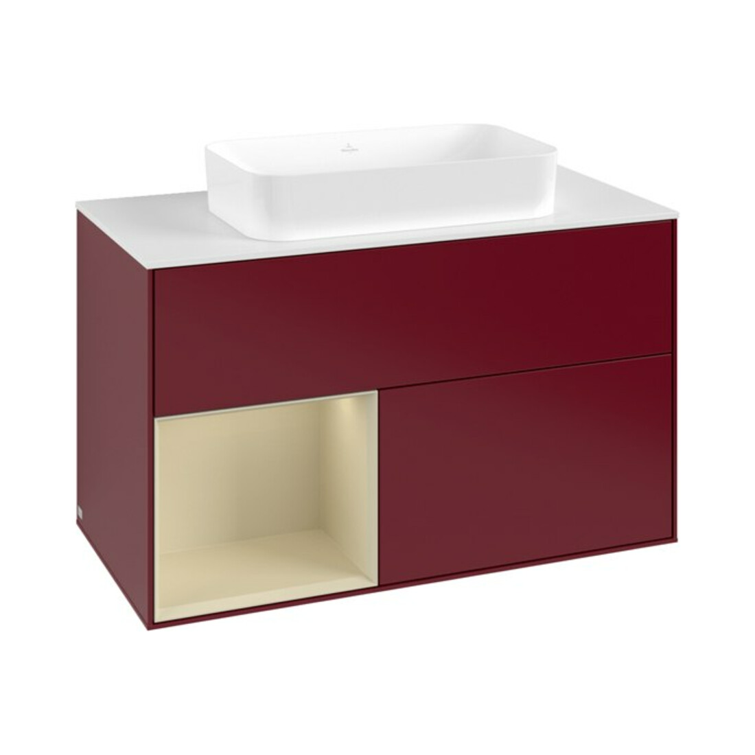 V&B Waschtischunterschrank Finion 100x60,3 cm, Reg li si Gr m Lac, Peo m