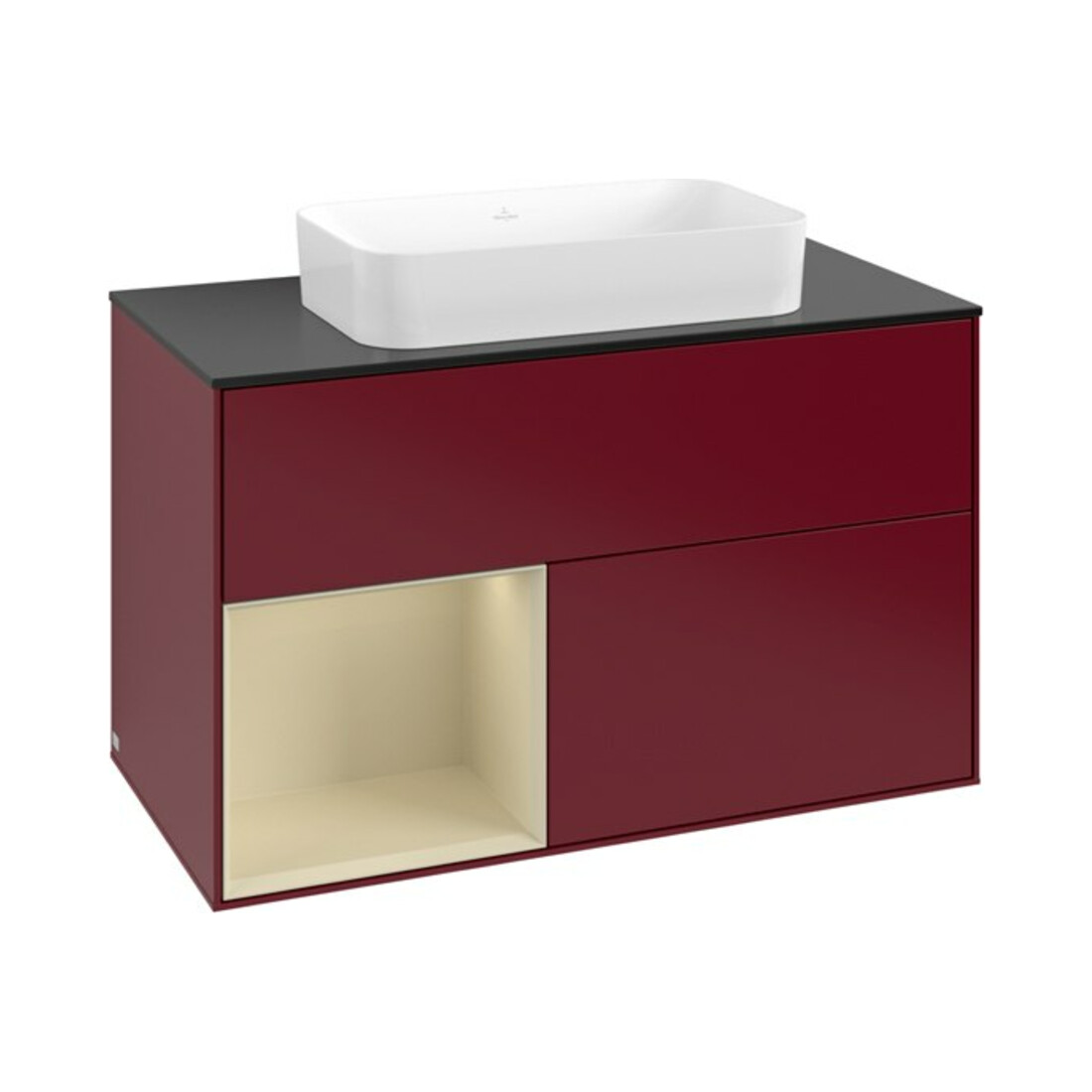 V&B Waschtischunterschrank Finion 100x60,3 cm, Reg li si Gr m Lac, Peo m