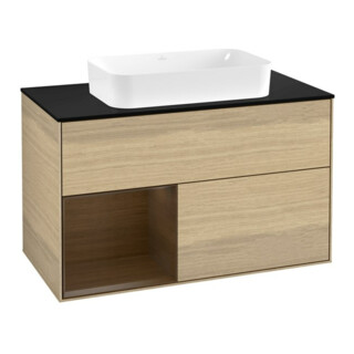 V&B Waschtischunterschrank Finion 100x60,3 cm, Reg li wal ven, Oak Veneer