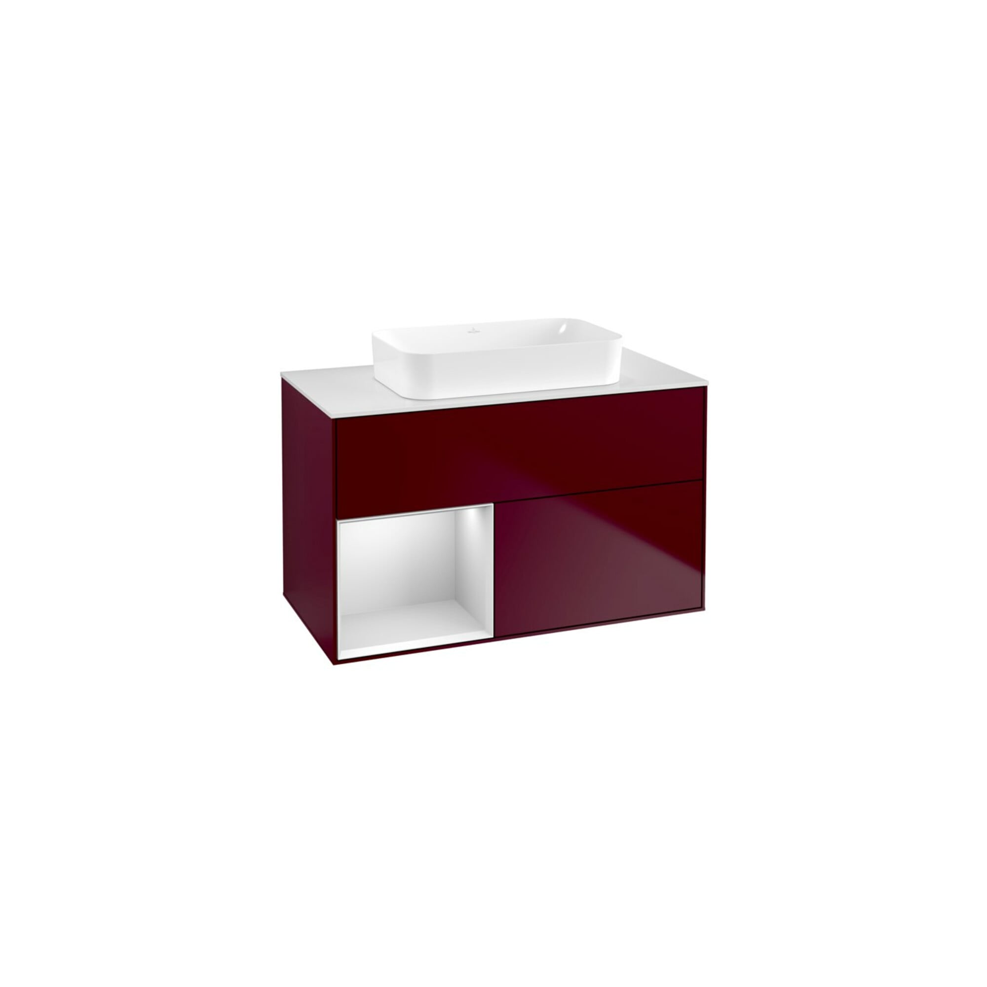 V&B Waschtischunterschrank Finion 100x60,3 cm, Reg li wh. m Lac, Peo Matt ; Villeroy & Boch
