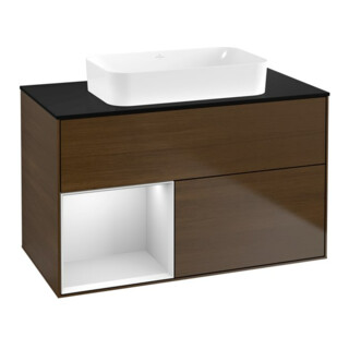 V&B Waschtischunterschrank Finion 100x60,3 cm, Reg li wh. m Lac, wal ven