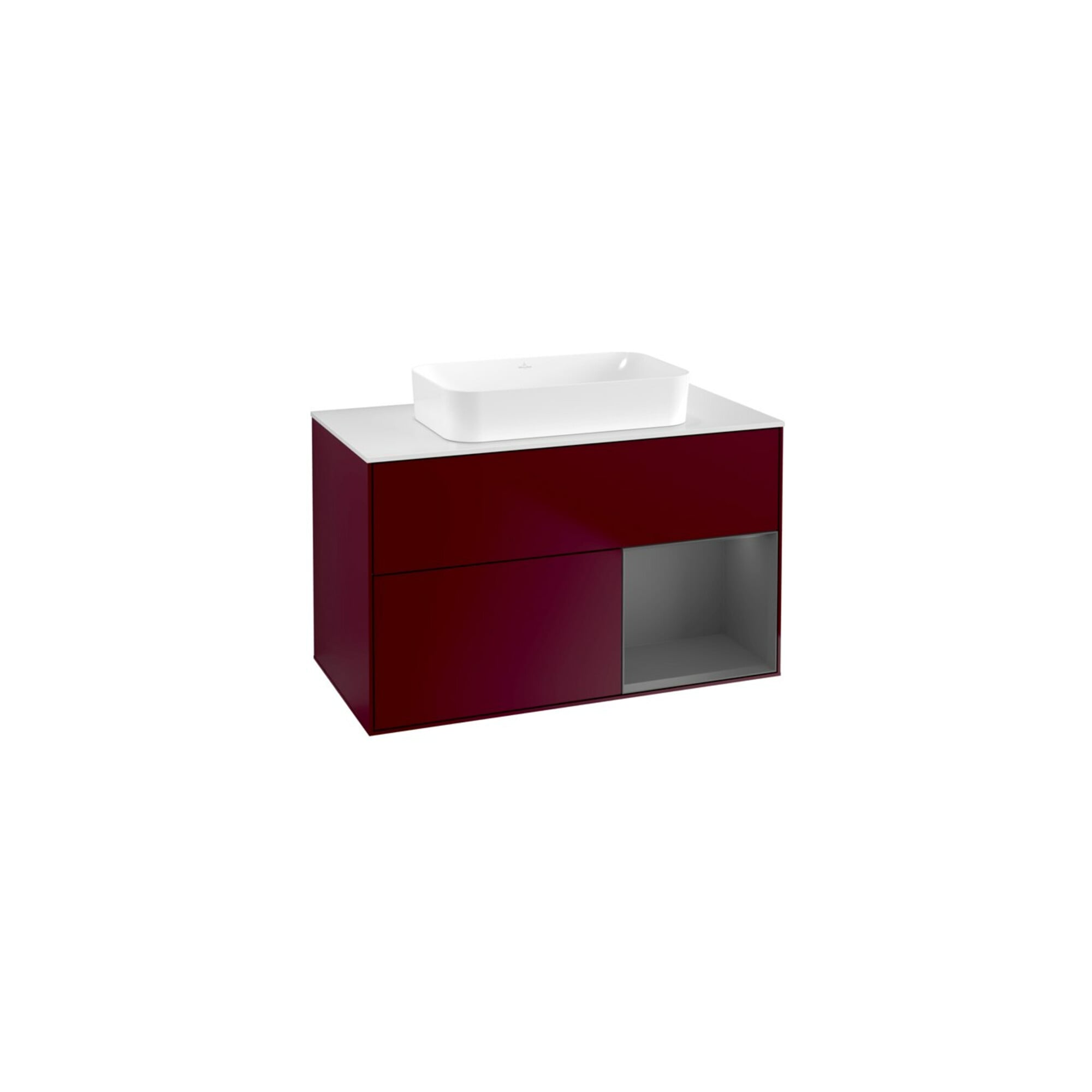 V&B Waschtischunterschrank Finion 100x60,3 cm, Reg re Anthrac. m, Peo Matt ; Villeroy & Boch