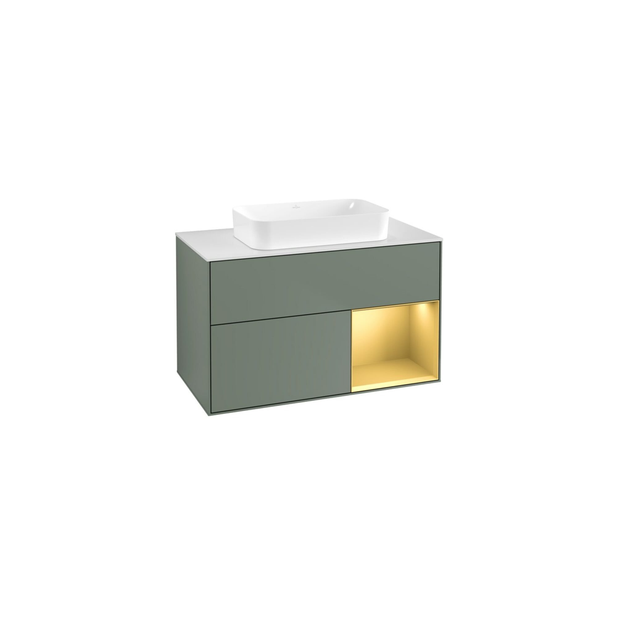 V&B Waschtischunterschrank Finion 100x60,3 cm, Reg re gol m, Oli. m Lac ; Villeroy & Boch