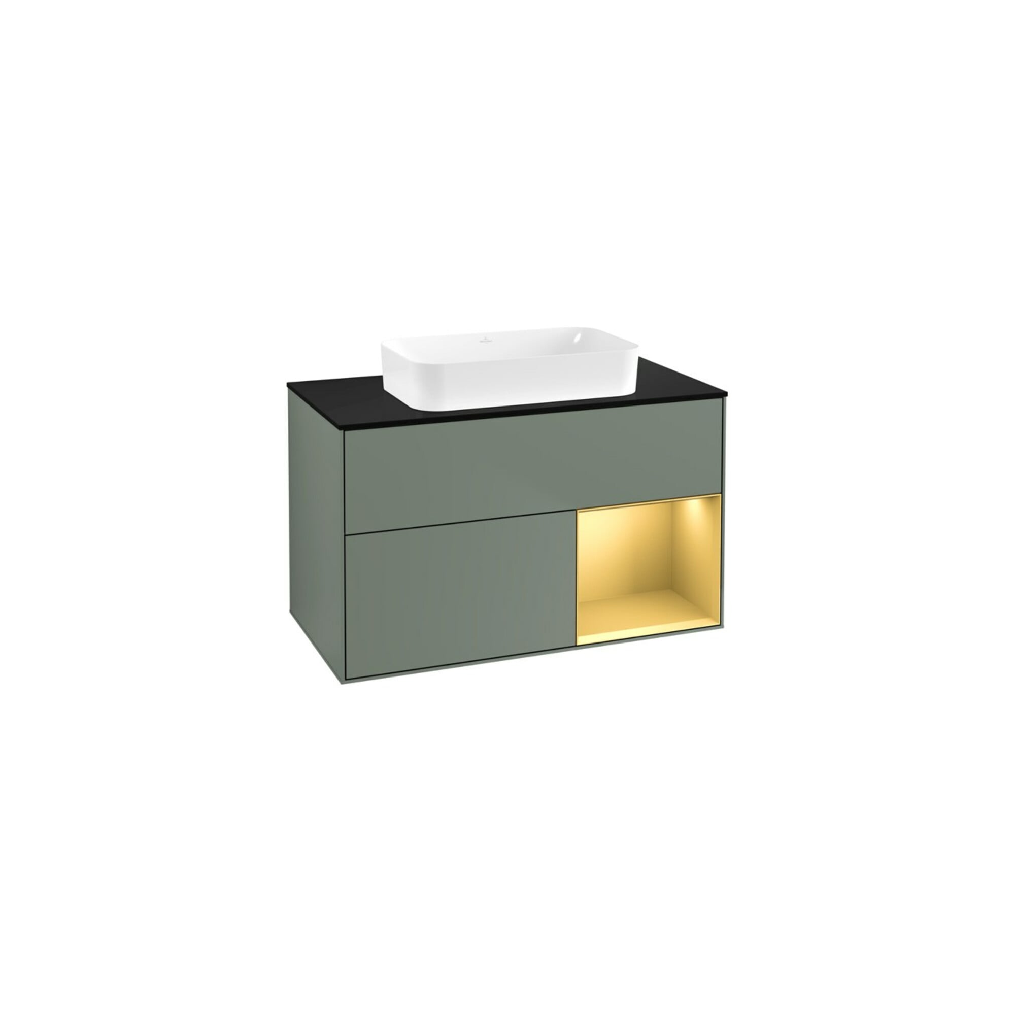 V&B Waschtischunterschrank Finion 100x60,3 cm, Reg re gol m, Oli. m Lac ; Villeroy & Boch