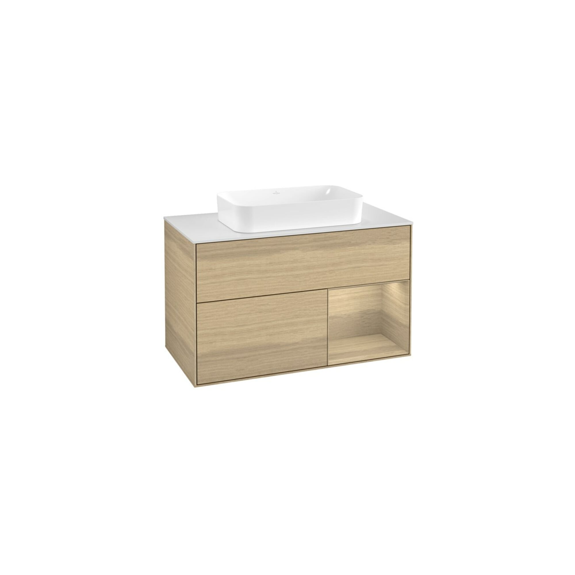 V&B Waschtischunterschrank Finion 100x60,3 cm, Reg re Oa ven, Oak Veneer ; Villeroy & Boch