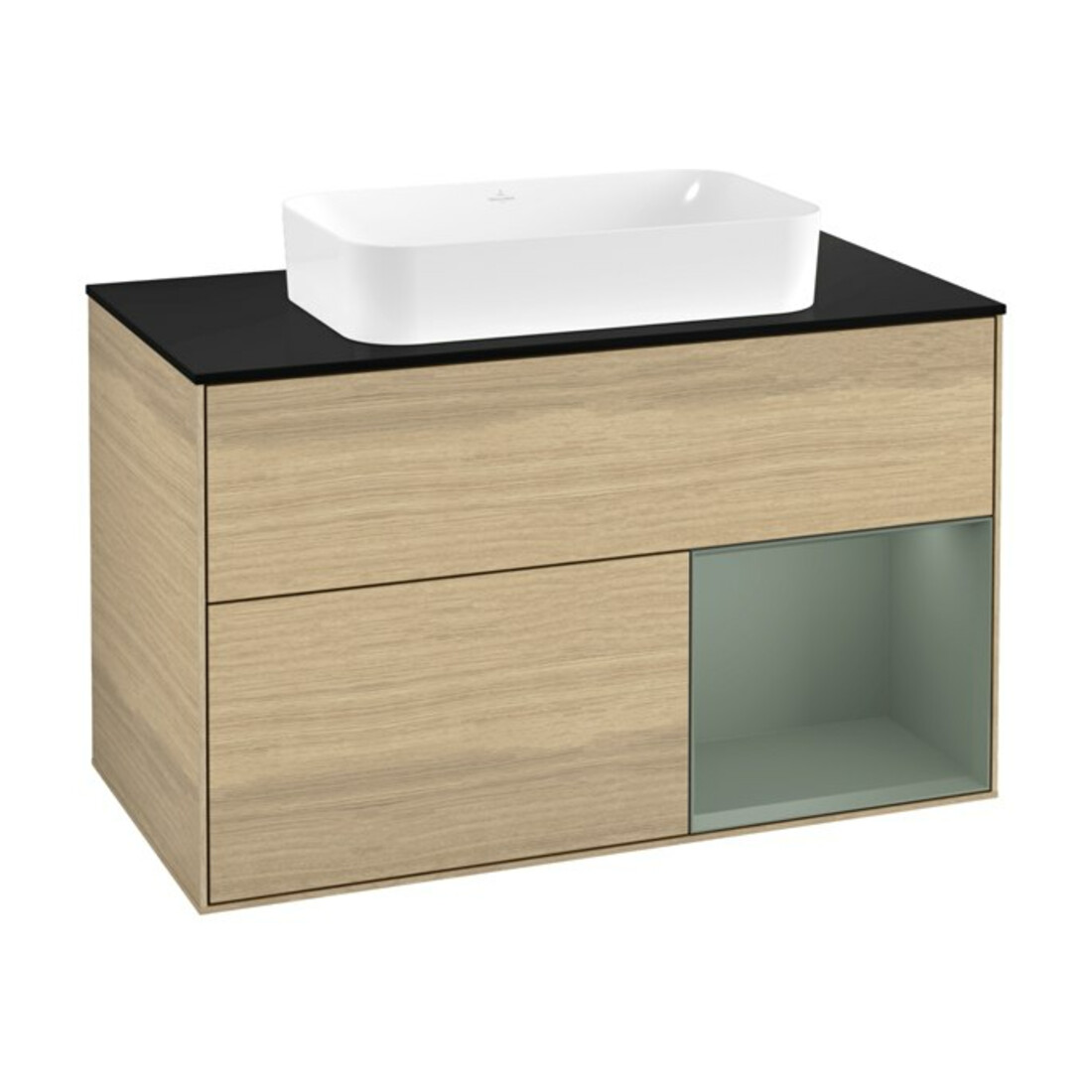 V&B Waschtischunterschrank Finion 100x60,3 cm, Reg re Oli. m Lac, Oa ven
