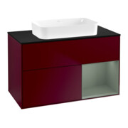 V&B Waschtischunterschrank Finion 100x60,3 cm, Reg re Oli. m Lac, Peo Matt