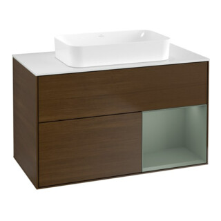 V&B Waschtischunterschrank Finion 100x60,3 cm, Reg re Oli. m Lac, wal ven