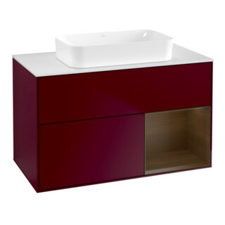 V&B Waschtischunterschrank Finion 100x60,3 cm, Reg re wal ven, Peony Matt