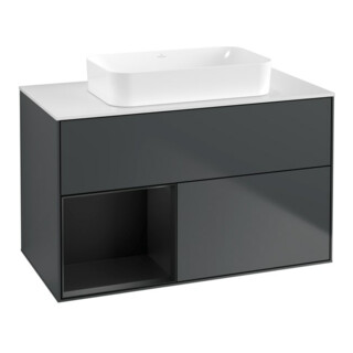 V&B Waschtischunterschrank Finion 100x60,3 cm, Rg l b m Lac, md bl. m Lac