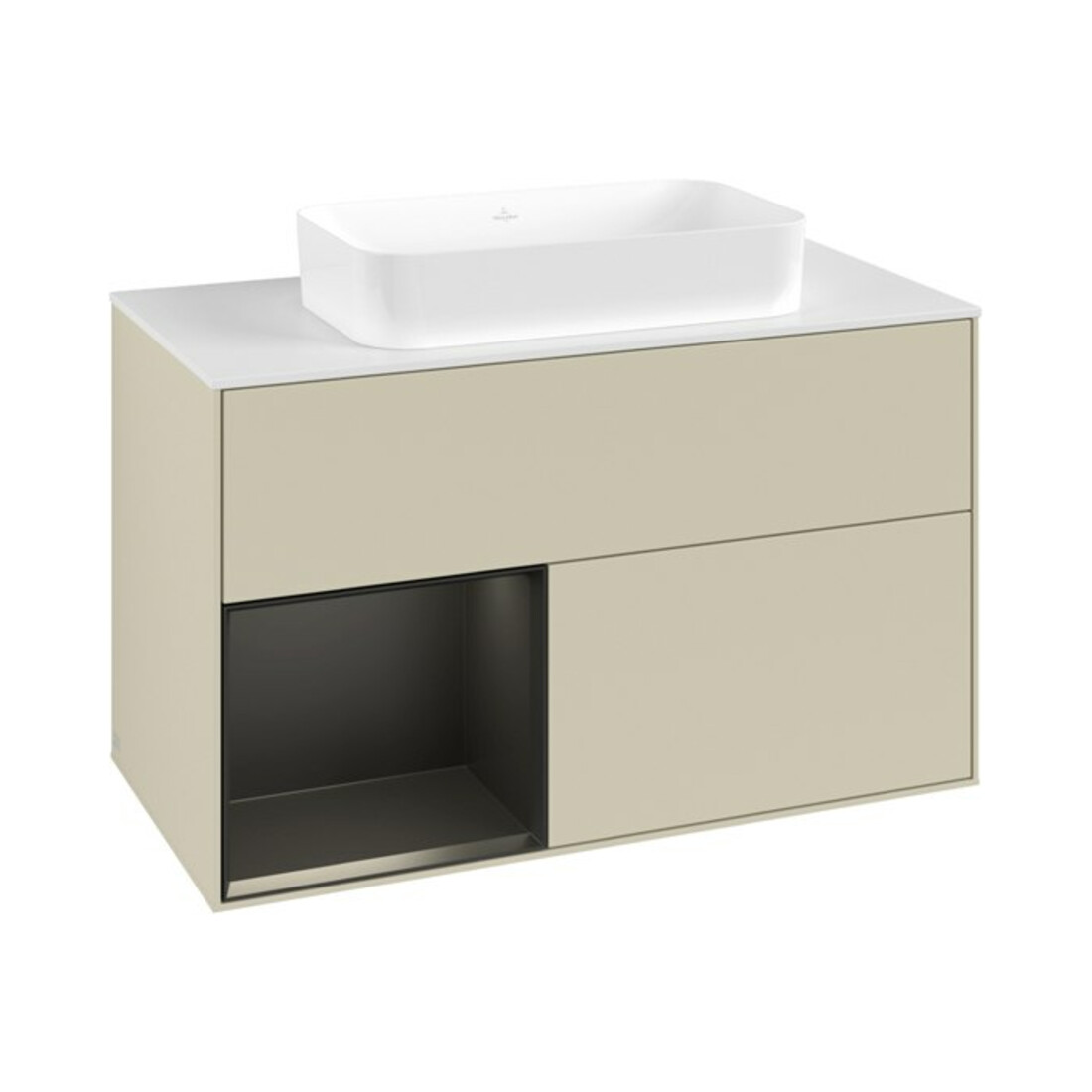 V&B Waschtischunterschrank Finion 100x60,3 cm, Rg l bla m Lac, si Gr m Lac