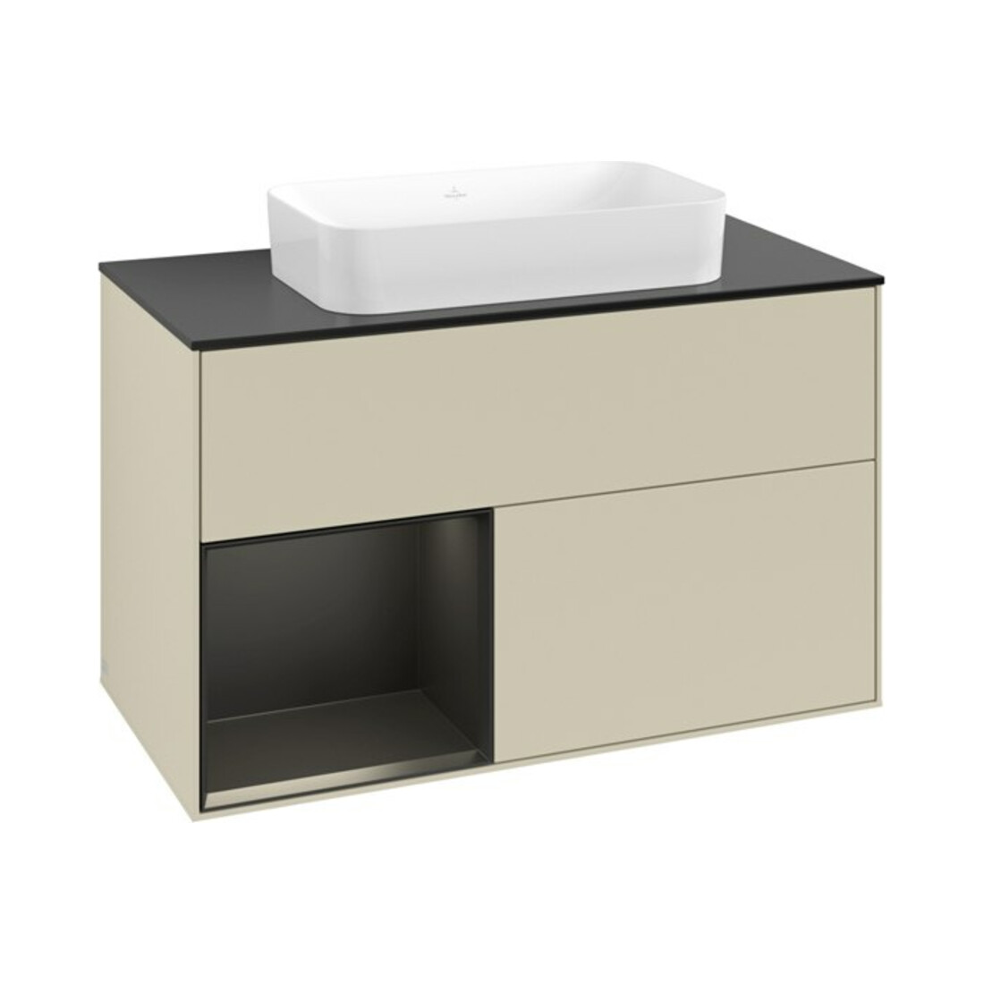 V&B Waschtischunterschrank Finion 100x60,3 cm, Rg l bla m Lac, si Gr m Lac