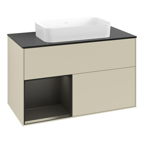 V&B Waschtischunterschrank Finion 100x60,3 cm, Rg l bla m Lac, si Gr m Lac