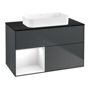 V&B Waschtischunterschrank Finion 100x60,3 cm, Rg l g w Lac, md bl. m Lac