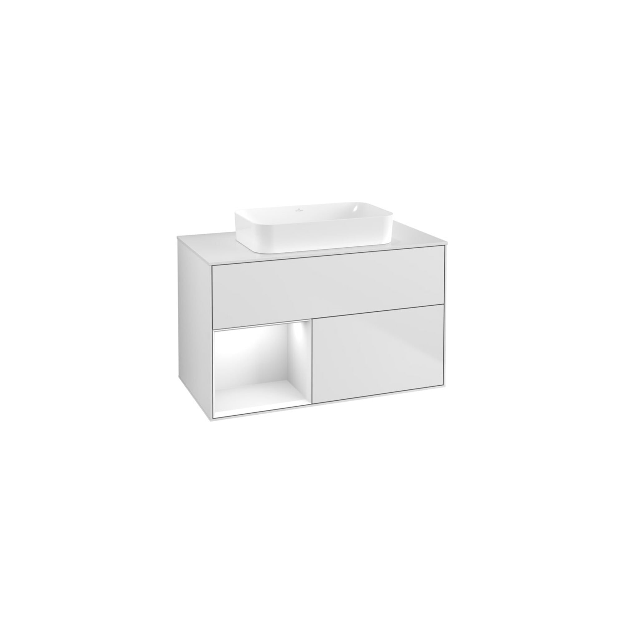 V&B Waschtischunterschrank Finion 100x60,3 cm, Rg l glo wh. Lac, wh. m Lac ; Villeroy & Boch