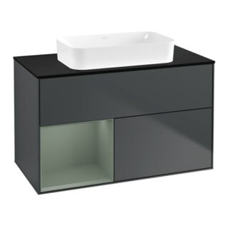 V&B Waschtischunterschrank Finion 100x60,3 cm, Rg l Ol m Lac, md bl. m Lac