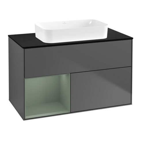 V&B Waschtischunterschrank Finion 100x60,3 cm, Rg l Oli. m Lac, Anthrac. m