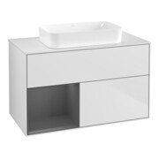V&B Waschtischunterschrank Finion 100x60,3 cm, Rg li Anthrac. m, wh. m Lac