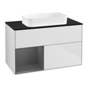 V&B Waschtischunterschrank Finion 100x60,3 cm, Rg li Anthrac. m, wh. m Lac
