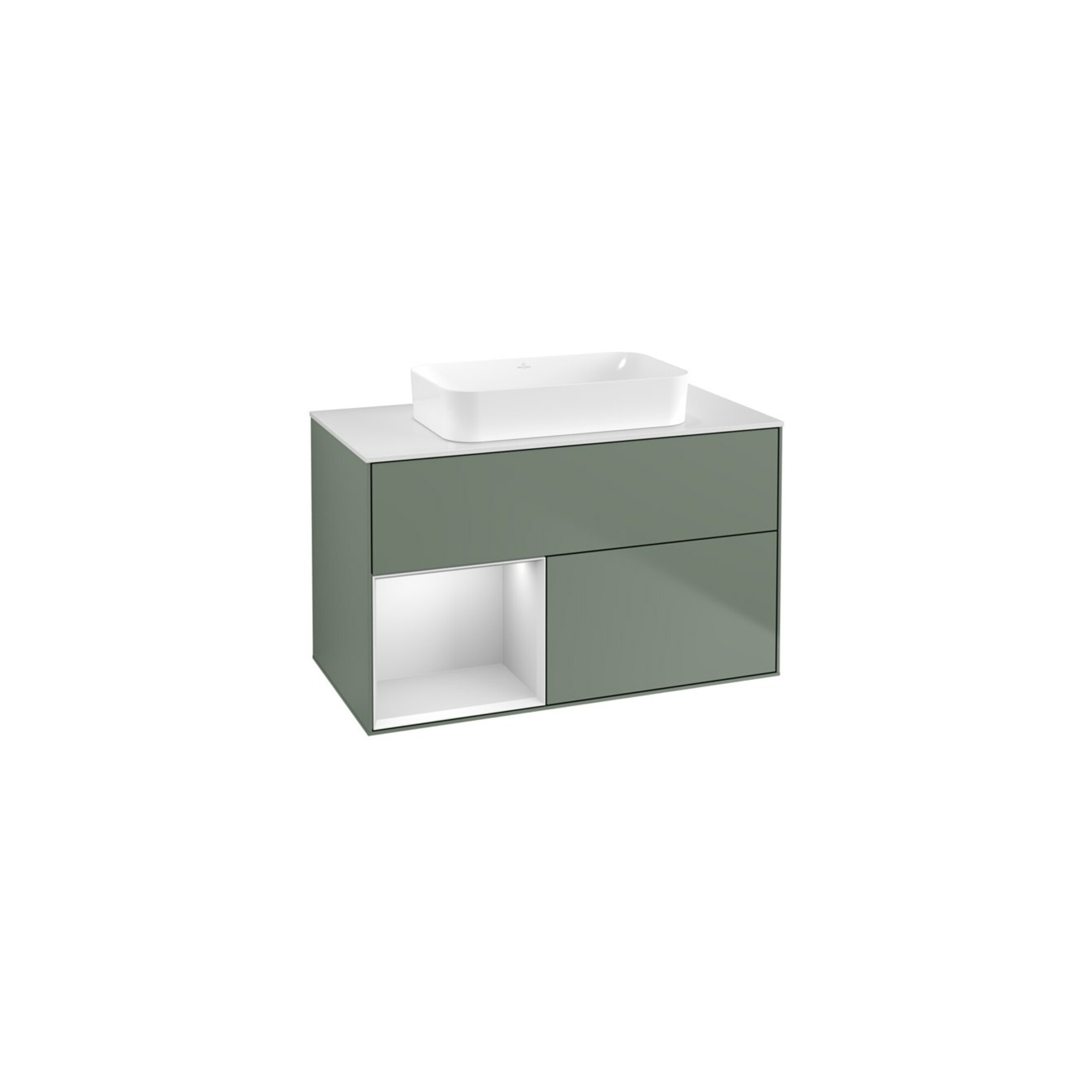 V&B Waschtischunterschrank Finion 100x60,3 cm, Rg li wh. m Lac, Oli. m Lac ; Villeroy & Boch
