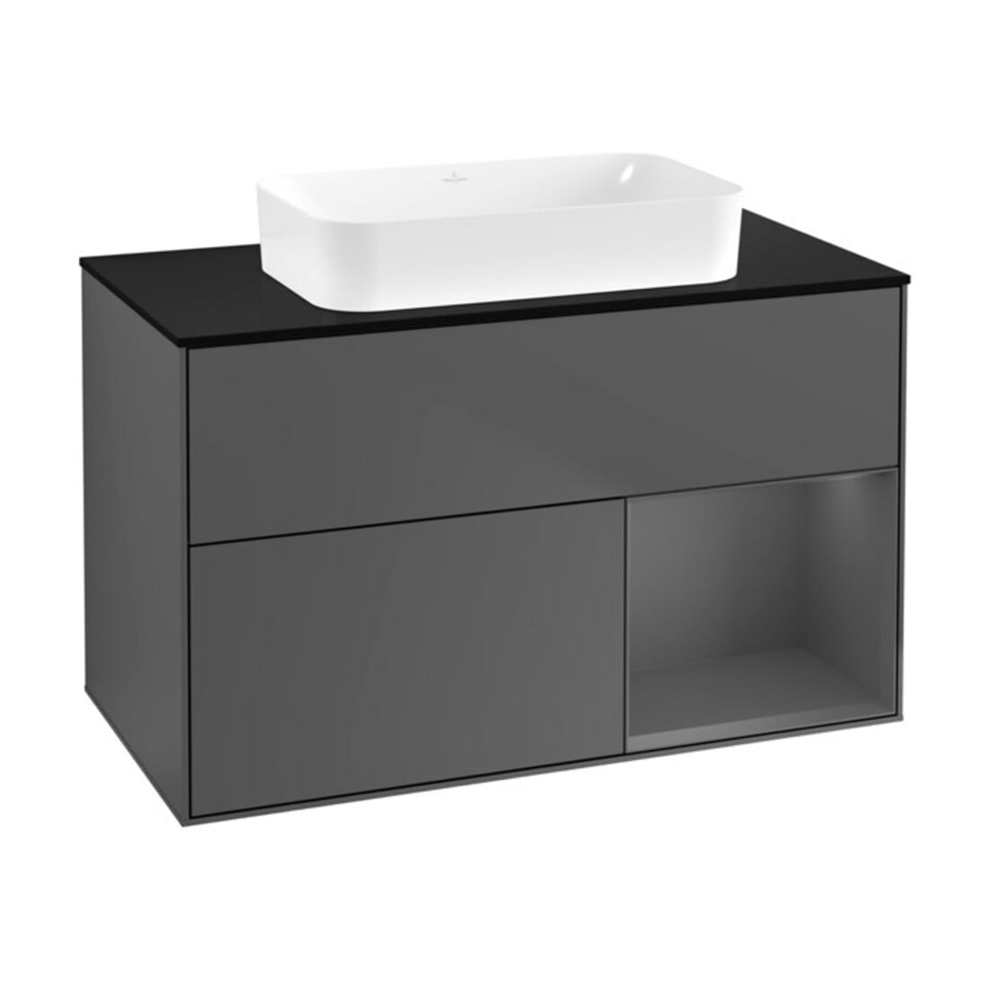 V&B Waschtischunterschrank Finion 100x60,3 cm, Rg r Anthrac. m, Anthrac. m
