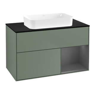 V&B Waschtischunterschrank Finion 100x60,3 cm, Rg r Anthrac. m, Oli. m Lac