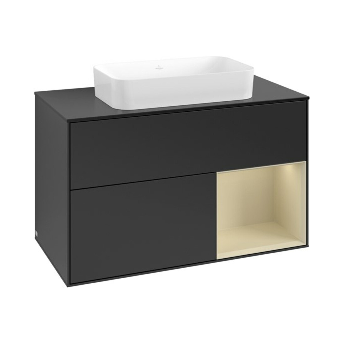 V&B Waschtischunterschrank Finion 100x60,3 cm, Rg r si Gr m Lac, bla m Lac
