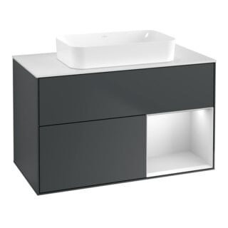 V&B Waschtischunterschrank Finion 100x60,3 cm, Rg r w m Lac, md bl. m Lac